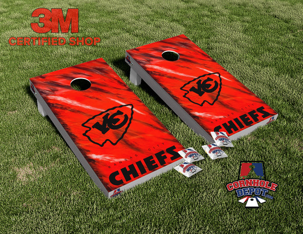 Kansas City Chiefs Red Cornhole Board Vinyl Wrap Skins Laminated Sticker Set Decal