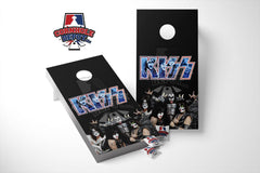 Kiss Rock and Roll Cornhole Board Vinyl Wrap Skins Laminated Decal Sticker Set