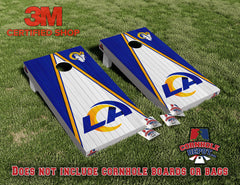 LA Rams Cornhole Board Vinyl Wrap Skins Laminated Sticker Set Decal