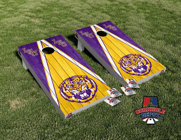 LSU Tigers Cornhole Board Vinyl Wrap Skins Laminated Sticker Set Decal