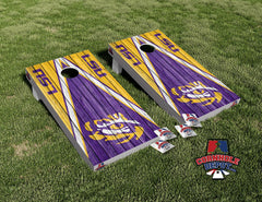 LSU Tigers Sports Washed Cornhole Board Vinyl Wrap Skins Laminated Sticker Set Decal