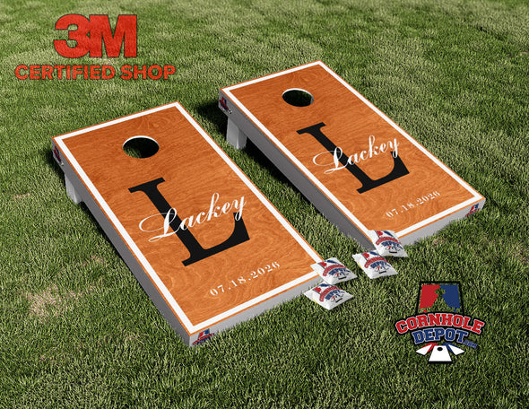 Jonathan~ 1 Lackey Cornhole Board Vinyl Wrap Skins Laminated Sticker Set Decal