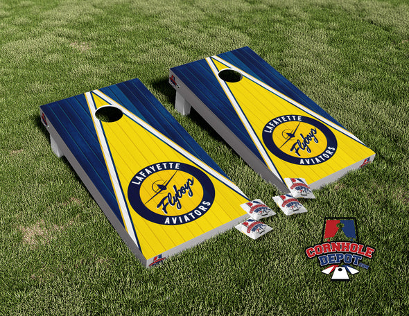 Lafayette Aviators Cornhole Board Vinyl Wrap Skins Laminated Sticker Set Decal