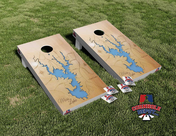 Lake Moss North Carolina Cornhole Board Vinyl Wrap Skins Laminated Sticker Set Gifts