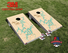 Lake Ozarks Missouri Cornhole Board Vinyl Wrap Skins Laminated Sticker Set