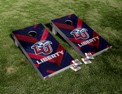 Liberty Flames Cornhole Board Vinyl Wrap Skins Laminated Sticker Set Decal