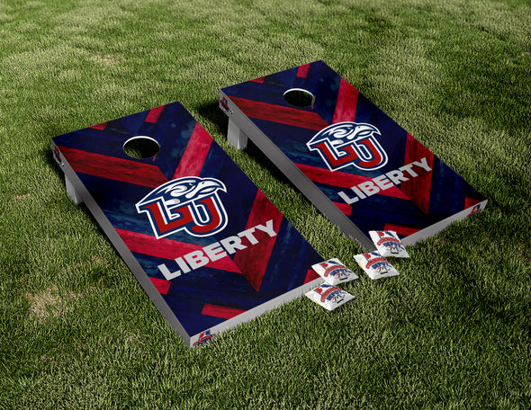 Liberty Flames Cornhole Board Vinyl Wrap Skins Laminated Sticker Set Decal