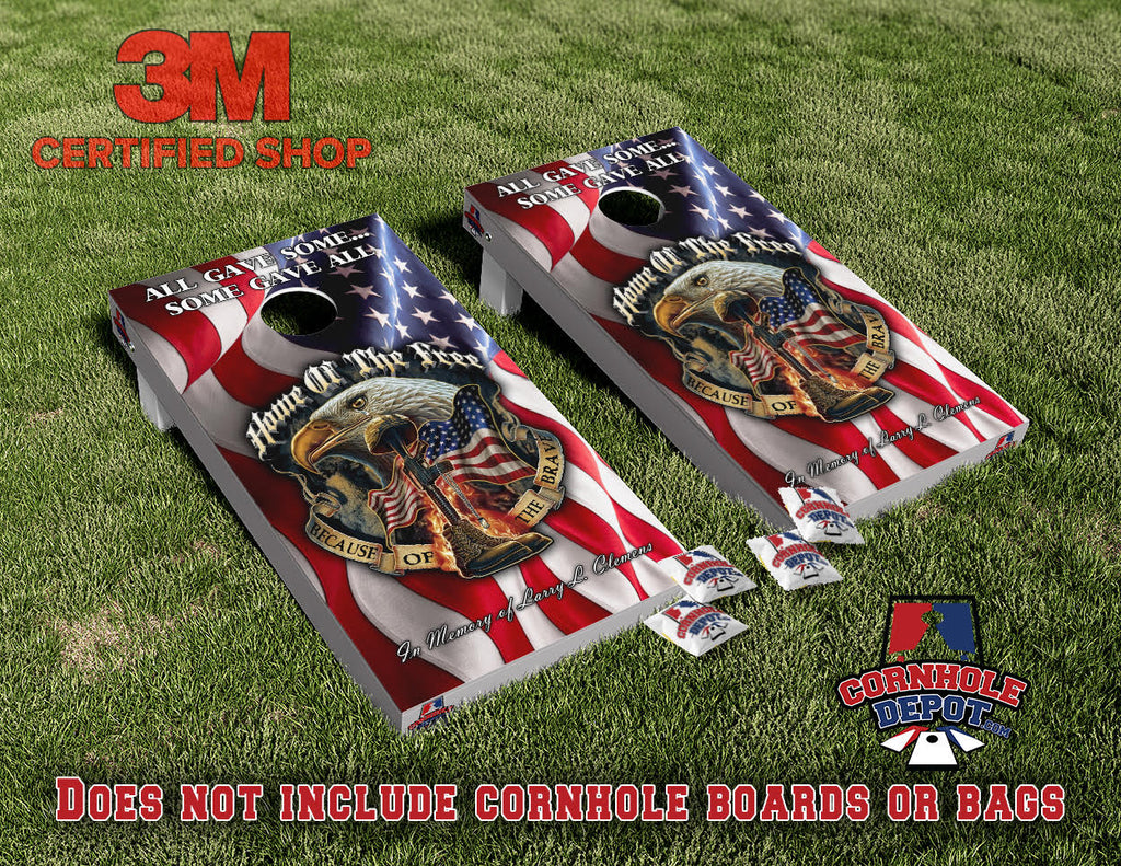 Jeff~ 2 Milwaukee Brewers, 2 Brewers mashup, 2 Wisconsin mash up, 1 Home of the Free and 1 Tito's, 1 Jeff and Shannon 2'x2' and 1 Army Cornhole Board Vinyl Wrap Skins Laminated Sticker Set Decal