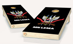 MN LEMA Cornhole Board Vinyl Wrap Skins Laminated Sticker Set Decal