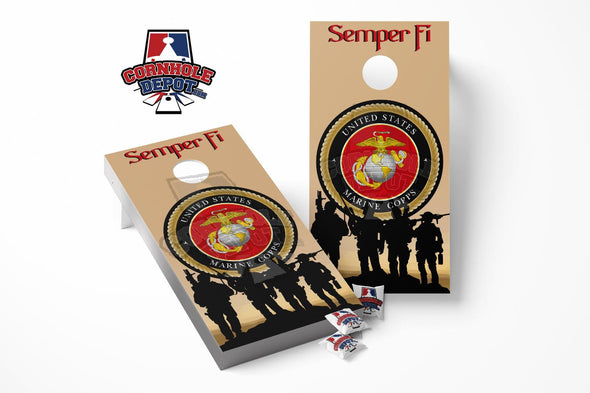 Soldiers Patriotic Cornhole Board Vinyl Wrap Skins Laminated Sticker Set Decal