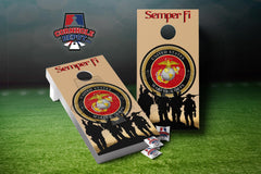 Soldiers Patriotic Cornhole Board Vinyl Wrap Skins Laminated Sticker Set Decal