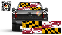 Maryland Flag Rear Window Perforated Graphic Vinyl Decal Trucks Cars Campers RV
