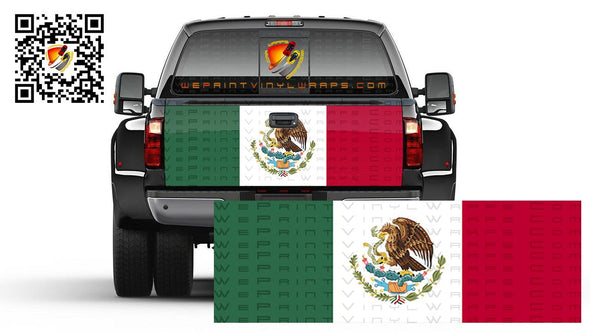 Mexican Flag Bandera de Mexico Tailgate Wrap Vinyl Graphic Decal Sticker Trucks Campers