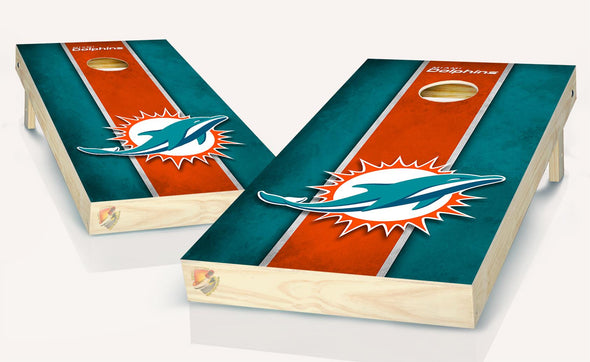 Miami Dolphins Cornhole Board Vinyl Wrap Skins Laminated Sticker Set Decal