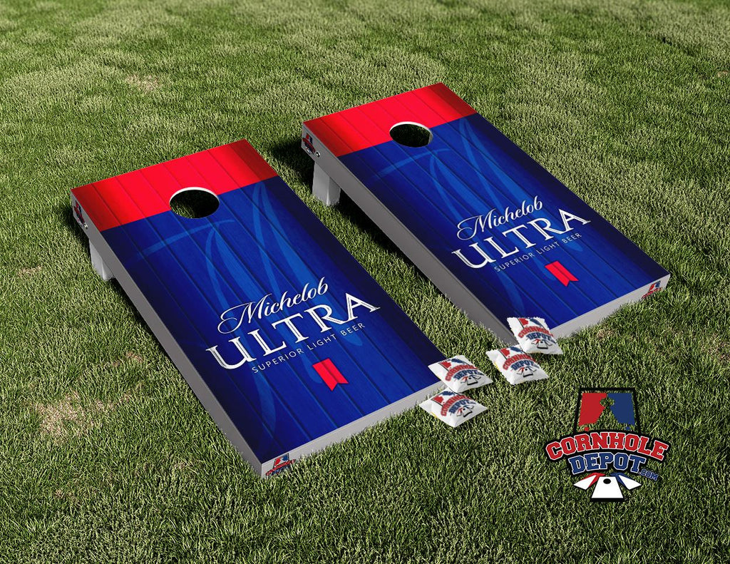 Michelob Blue Cornhole Board Vinyl Wrap Skins Laminated Sticker Set Decal