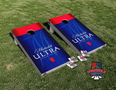 Michelob Blue Cornhole Board Vinyl Wrap Skins Laminated Sticker Set Decal