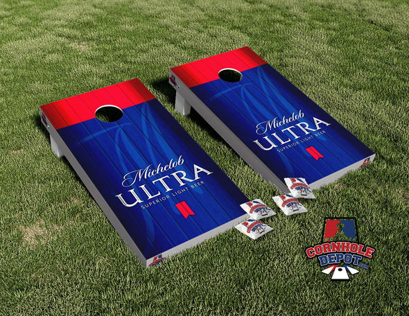Michelob Blue Cornhole Board Vinyl Wrap Skins Laminated Sticker Set Decal