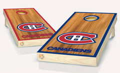 Montreal Canadiens Red and Blue Cornhole Board Vinyl Wrap Skins Laminated Sticker Set Decal