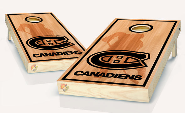 Montreal Canadiens Wood Cornhole Board Vinyl Wrap Skins Laminated Sticker Set Decal