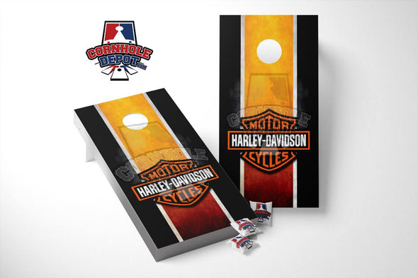 Harley Davidson Motorcycles Bike Harley Cornhole Board Vinyl Wrap Skins Laminated Decal Sticker Set