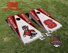 NC State Wolfpack Cornhole Board Vinyl Wrap Skins Laminated Sticker Set Decal