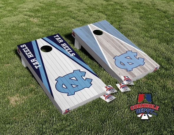 NC TAR HEELS Split Set  Cornhole Board Vinyl Wrap Skins Laminated Sticker Set Decal