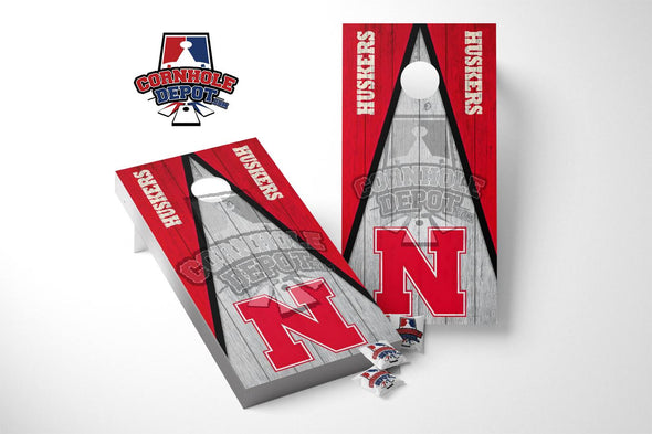 Nebraska Huskers Cornhole Board Vinyl Wrap Laminated Sticker Set Decal