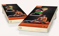 Racing Cars Cornhole Board Vinyl Wrap Skins  Laminated Sticker Set Decal