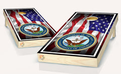 American Flag Patriotic Soldiers Cornhole Board Vinyl Wrap Skins Laminated Sticker Set