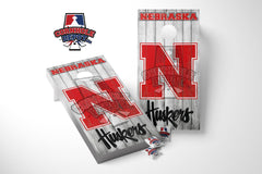 Nebraska Huskers Gray Cornhole Board Vinyl Wrap Laminated Sticker Set Decal