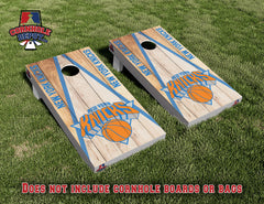 New York Knicks Cornhole Board Vinyl Wrap Skins Laminated Sticker Set Decal