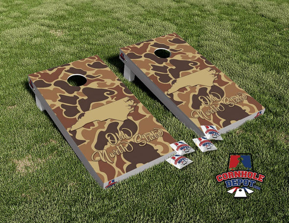 North Carolina Old North State Camo Cornhole Board Vinyl Wrap Skins Laminated Sticker Set Decal