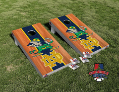 Notre Dame Irish Cornhole Board Vinyl Wrap Laminated Sticker Set Decal
