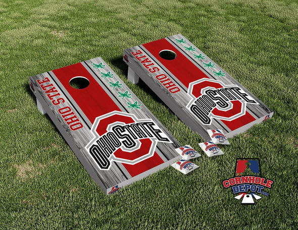 Ohio State Cornhole Board Vinyl Wrap Skins Laminated Sticker Set Decal