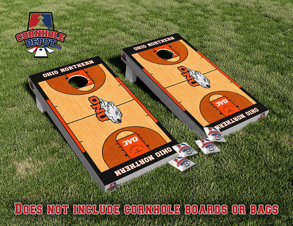Ohio Northern ONU Cornhole Board Vinyl Wrap Skins Laminated Sticker Set Decal