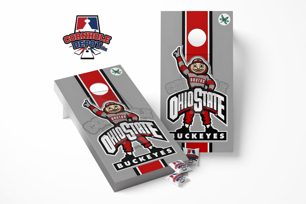 Ohio State Buckeyes Cornhole Board Vinyl Wrap Skins Laminated Sticker Set