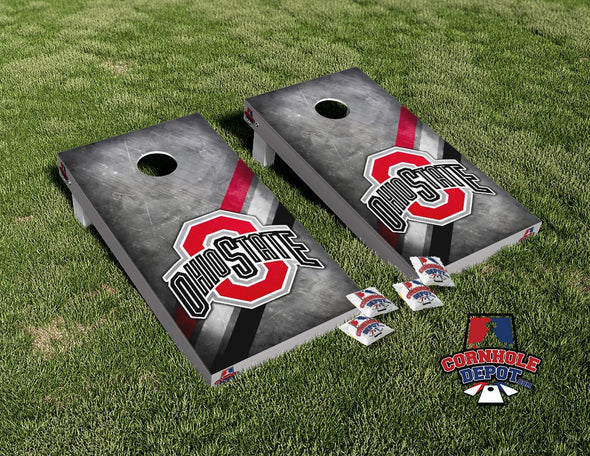 Ohio State Washed Cornhole Board Vinyl Wrap Skins Laminated Sticker Set