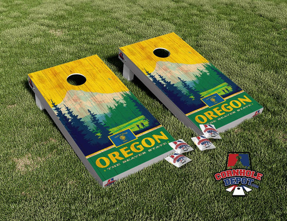 Oregon State Cornhole Board Vinyl Wrap Skins Laminated Sticker Set Decal