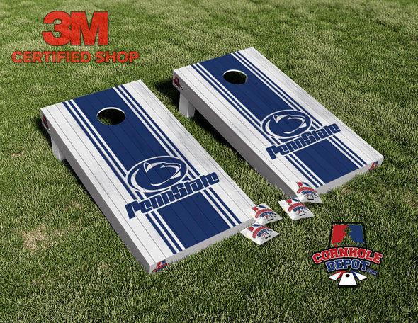 Penn State Lions Light Wood Cornhole Board Vinyl Wrap Skins Laminated Sticker Set Decal
