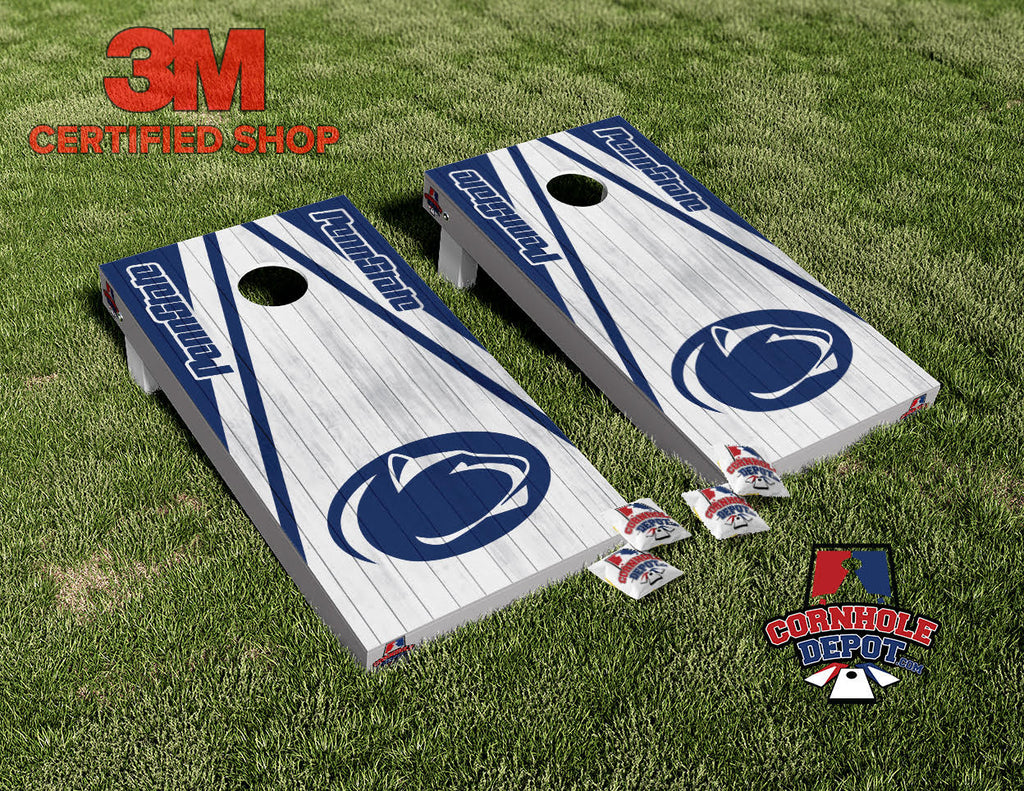 Penn State Lions Cornhole Board Vinyl Wrap Skins Laminated Sticker Set Decal