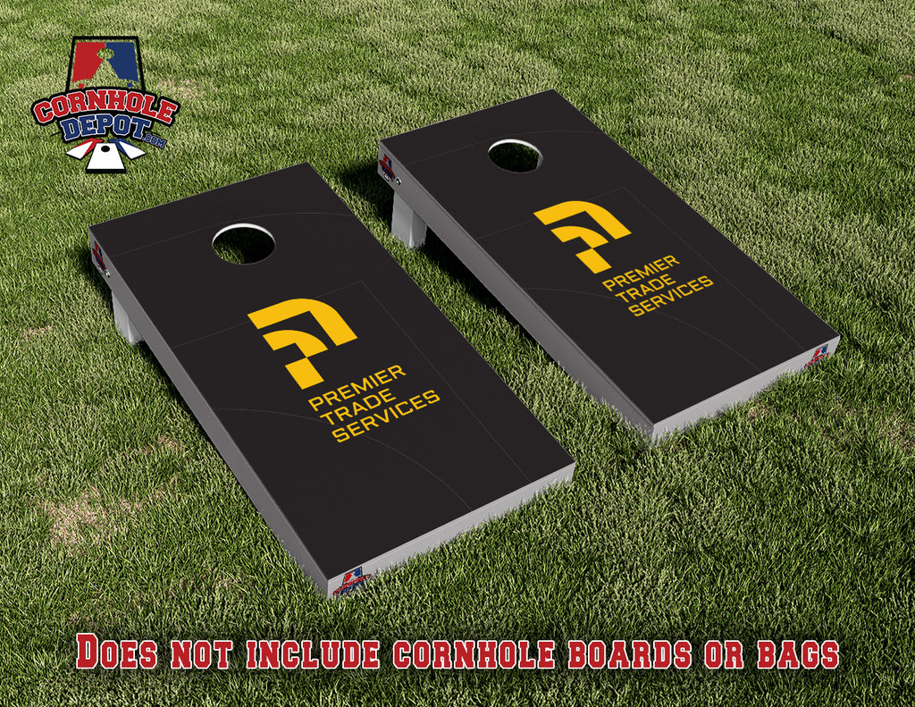JONATHAN~ Kerr's, 1 C+C, 1 Duke, 1 Braves/Bananas split set and 1 Premier Cornhole Board Vinyl Wrap Skins Laminated Sticker Set Decal