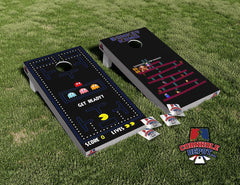 Pac-Man and Donkey Kong Cornhole Board Vinyl Wrap Skins Laminated Sticker Set Decal