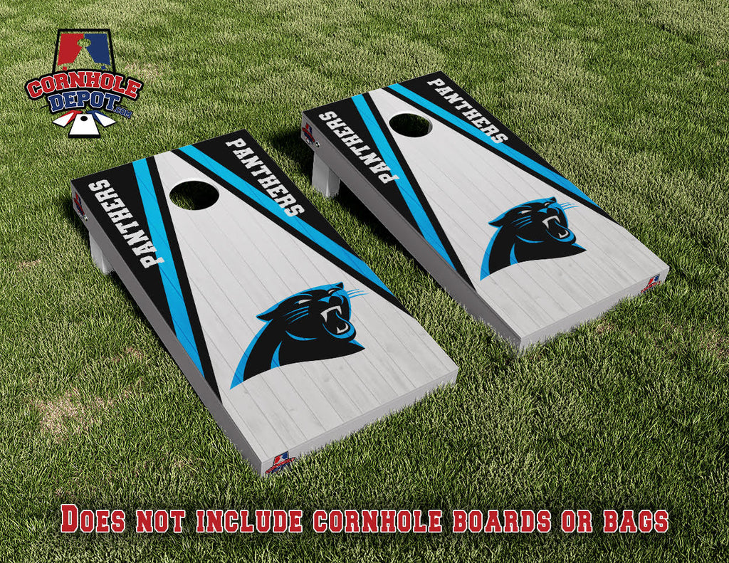 Panthers Cornhole Board Vinyl Wrap Skins Laminated Sticker Set Decal