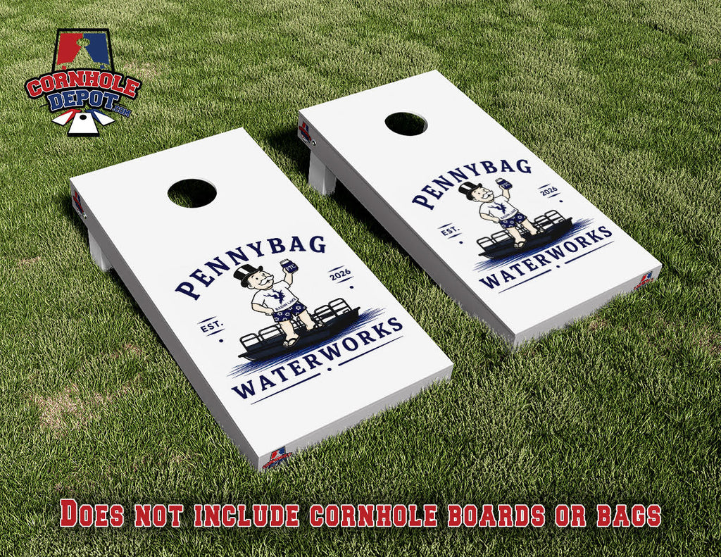 Custom Penny Bag Cornhole Board Vinyl Wrap Skins Laminated Sticker Set Decal