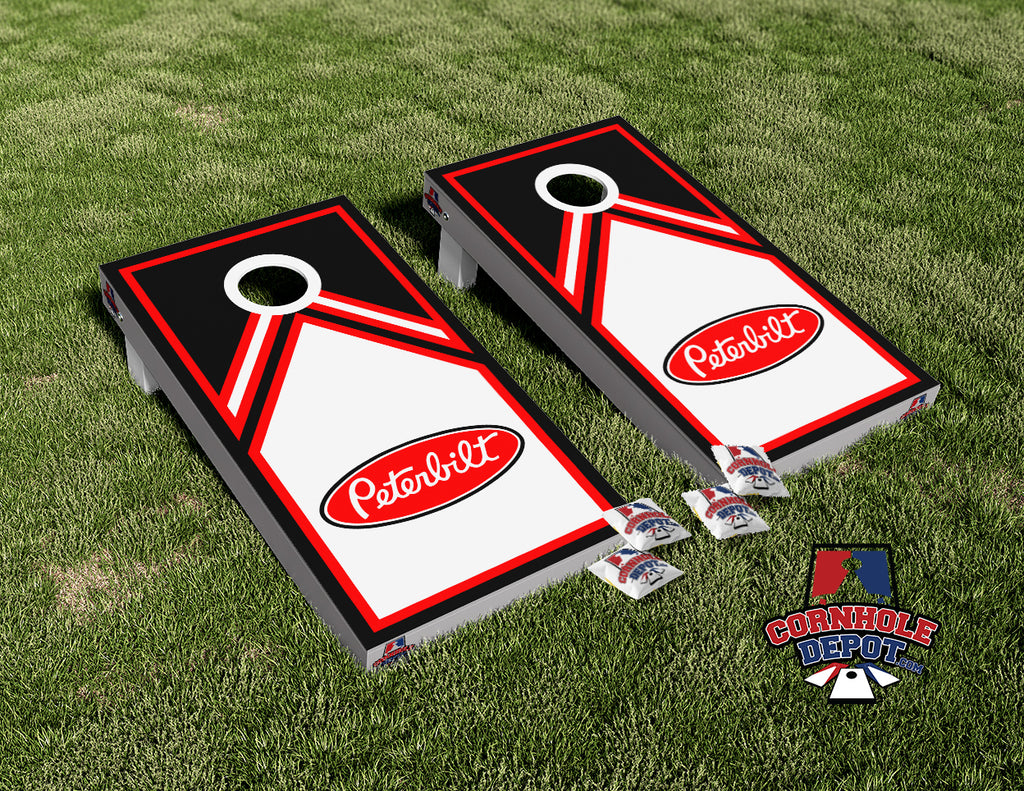 Peterbilt Cornhole Board Vinyl Wrap Skins Laminated Sticker Decal Set