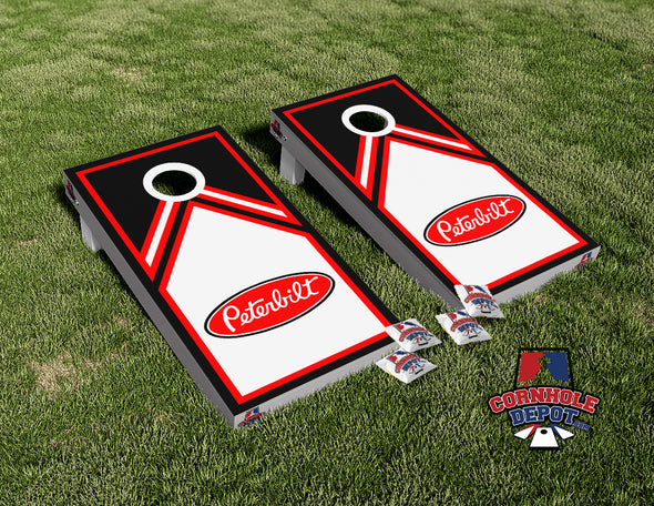 Peterbilt Cornhole Board Vinyl Wrap Skins Laminated Sticker Decal Set