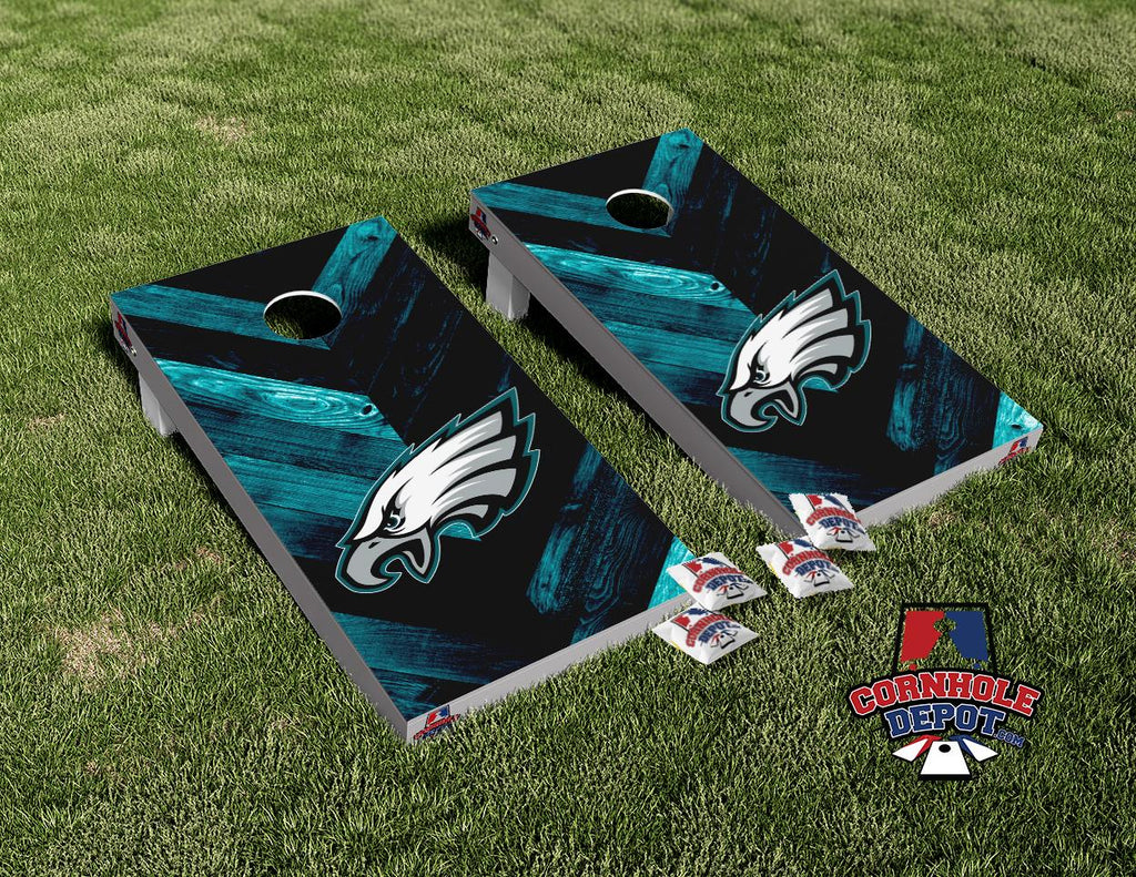 Philadelphia Eagles Blue Cornhole Board Vinyl Wrap Skins Laminated Sticker Set Decal