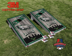 Philadelphia Eagles Skyline Washed Cornhole Board Vinyl Wrap Skins Laminated Sticker Set Decal
