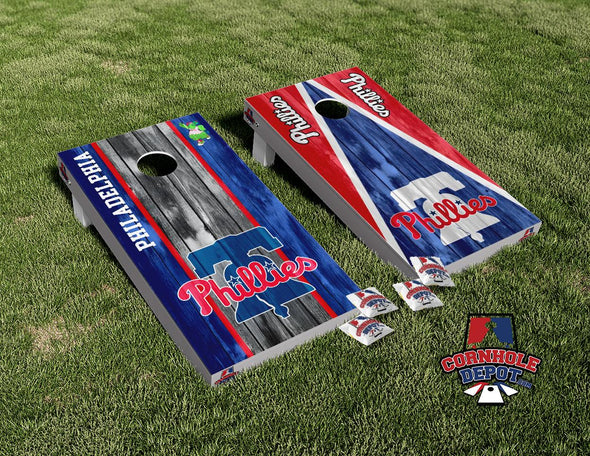 Philadelphia Phillies Bell Cornhole Board Vinyl Wrap Skins Laminated Sticker Set Decal