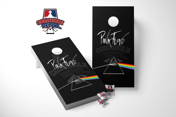 Pink Floyd Black Cornhole Board Vinyl Wrap Skins Laminated Sticker Set Decal